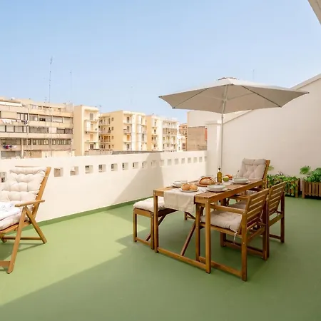 The Rooftop Panoramic Terrace 2 Bedrooms Appartement Bari
